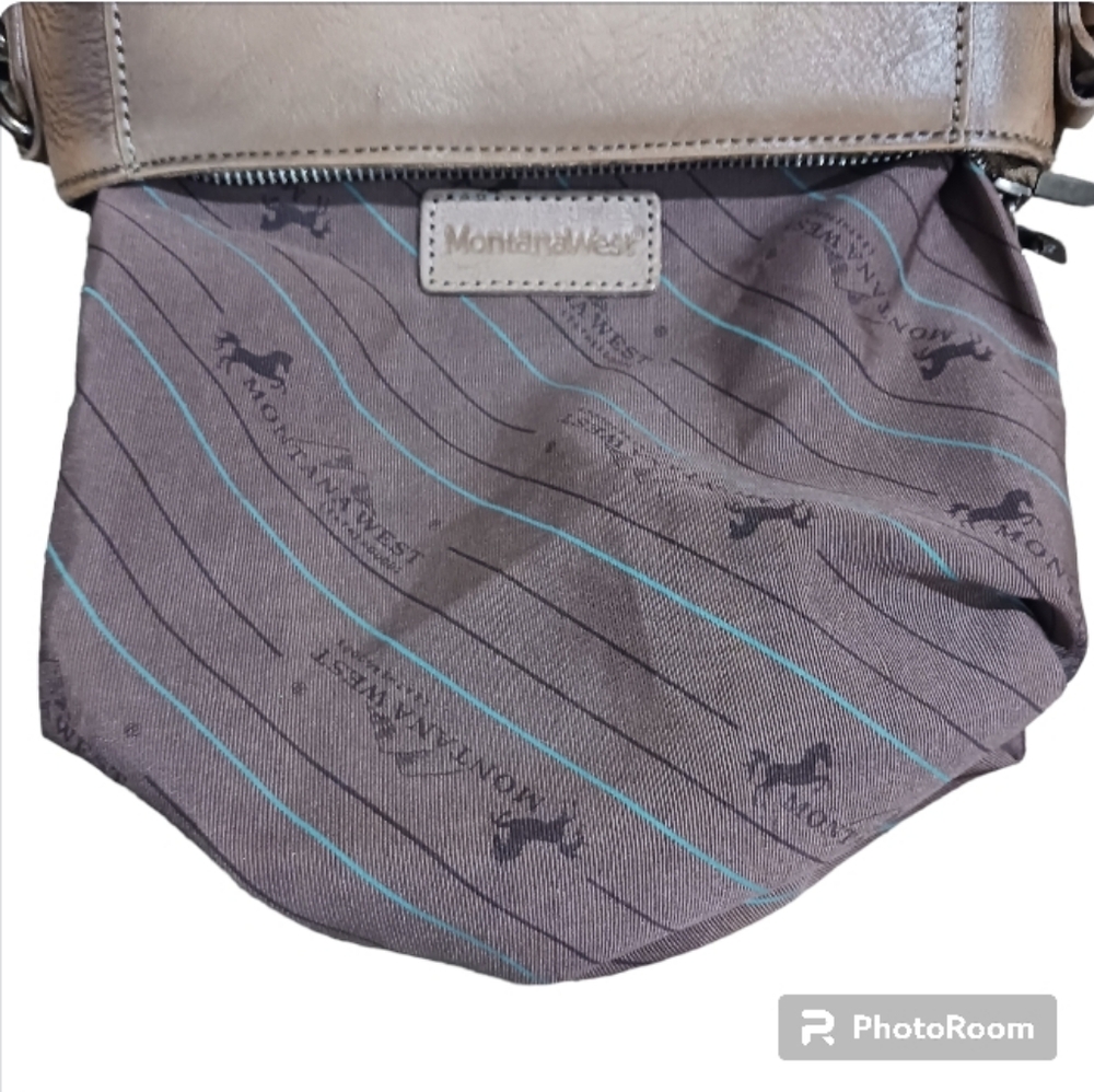 Montana West Hand Paint Hobo Satchel Crossbody Leather - Picture 12 of 13